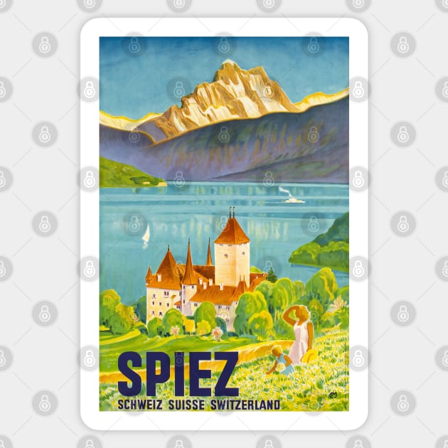 Spiez, Suisse, Travel Poster Sticker by BokeeLee